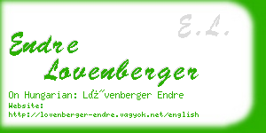 endre lovenberger business card